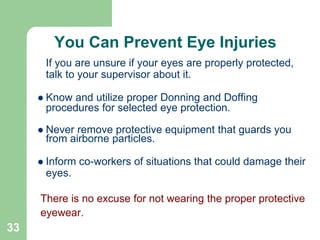 Incorrect Eye Protection HSE-BMS-041 Eye and Face Protection.PPT