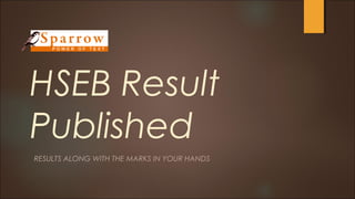 Hseb Result Published | PPT