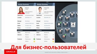 Copyright © 2015, Oracle and/or its affiliates. All rights reserved. |
Для бизнес-пользователей
 