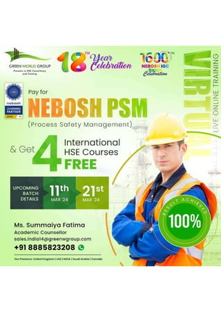 HSE Experts Advise on the Importance of Nebosh PSM Course in Hyderabad.pdf