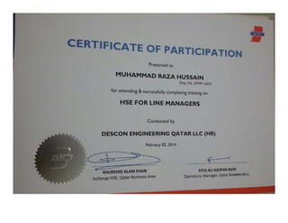Hse for line managers