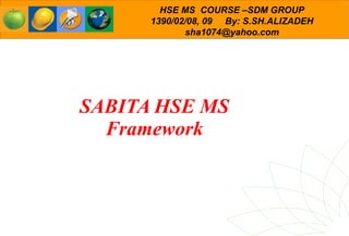 SABITA HSE MS Framework 
