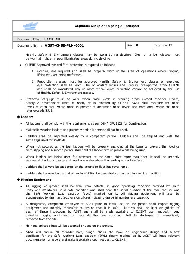 hse certificate sample