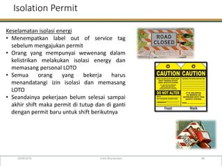 Isolation Permit Example Health Safety Environment RISK MANAGEMENT present | PDF