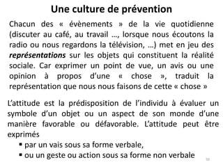 Une culture de prévention
Chacun des « évènements » de la vie quotidienne
(discuter au café, au travail …, lorsque nous éc...