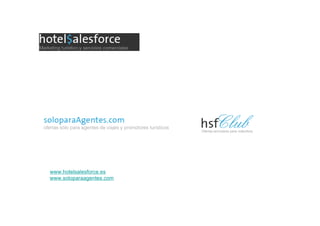 www.hotelsalesforce.es
www.soloparaagentes.com
 