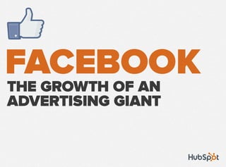 FACEBOOKTHE GROWTH OF AN
ADVERTISING GIANT
 
