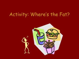 Activity: Where’s the Fat?
 
