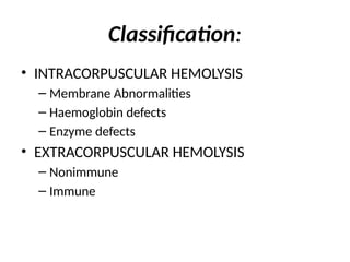 Intracorpuscular Defect Comprehensive Overview of Hereditary Hemolytic Anemias: Spherocytosis ...