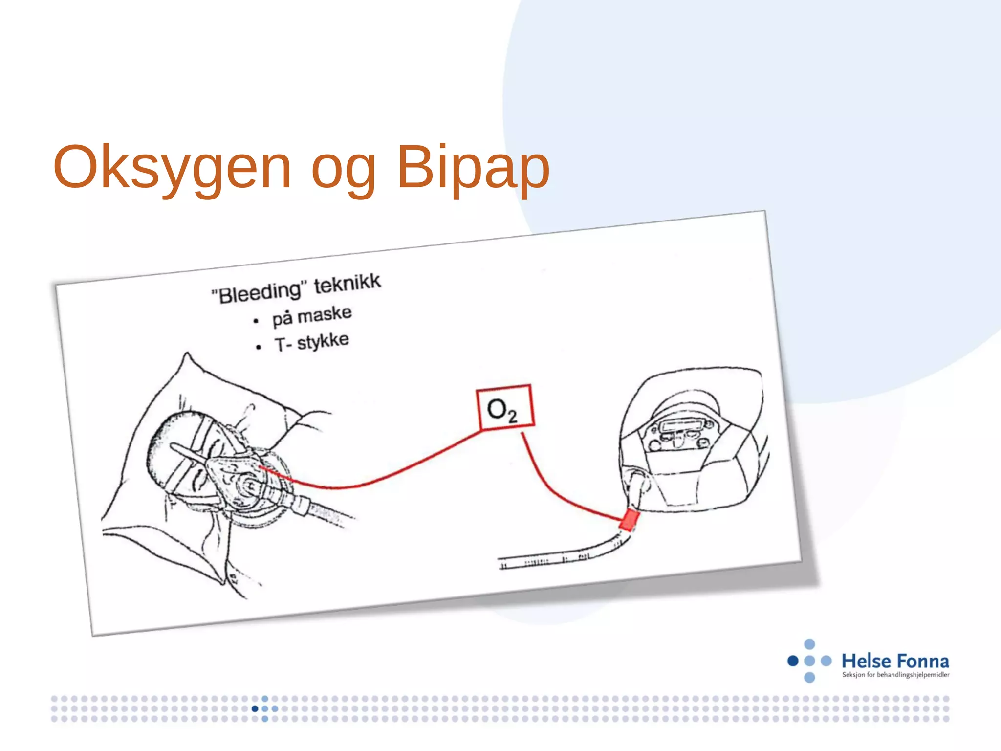 Oksygen og Bipap
 