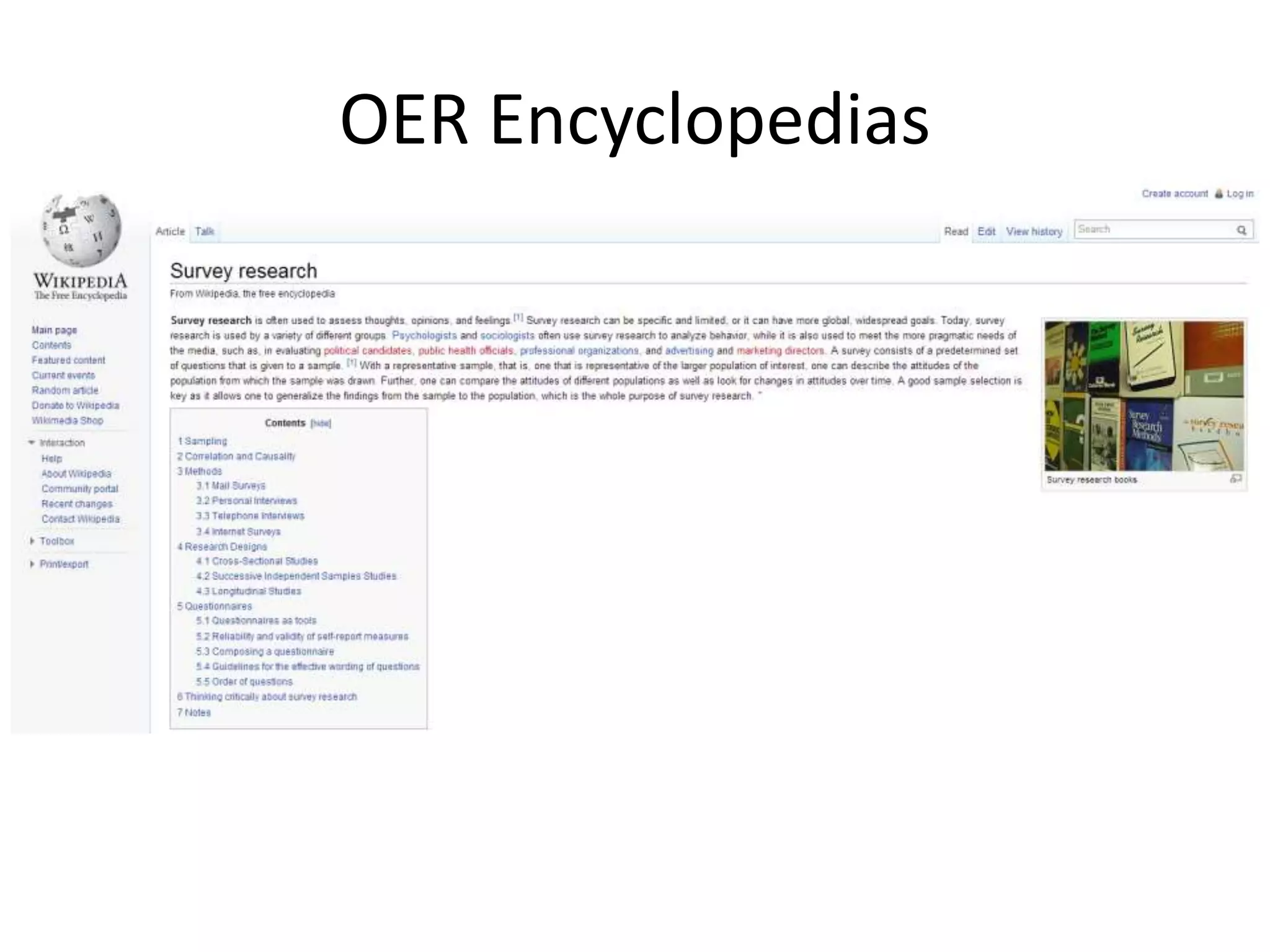 OER Encyclopedias
 