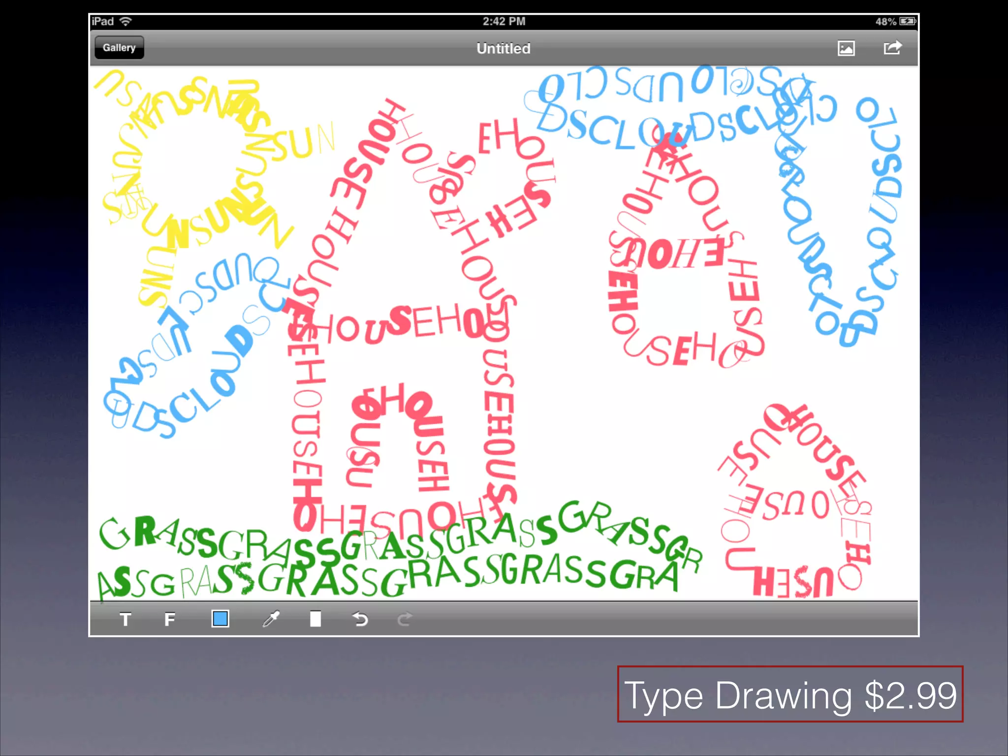 Type Drawing $2.99
 