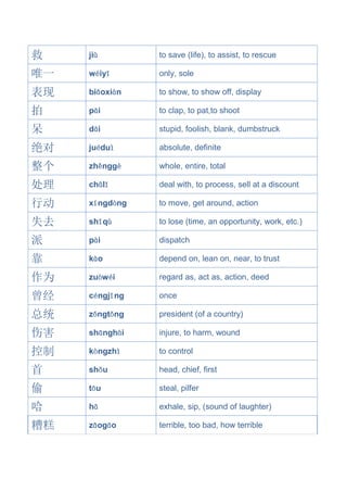Hsk level 5 vocabularies by frequency | PDF