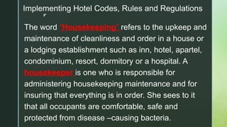 HOUSEKEEPING QUARTER 1 MODULE 1 NEGROS VERSION | PPTX
