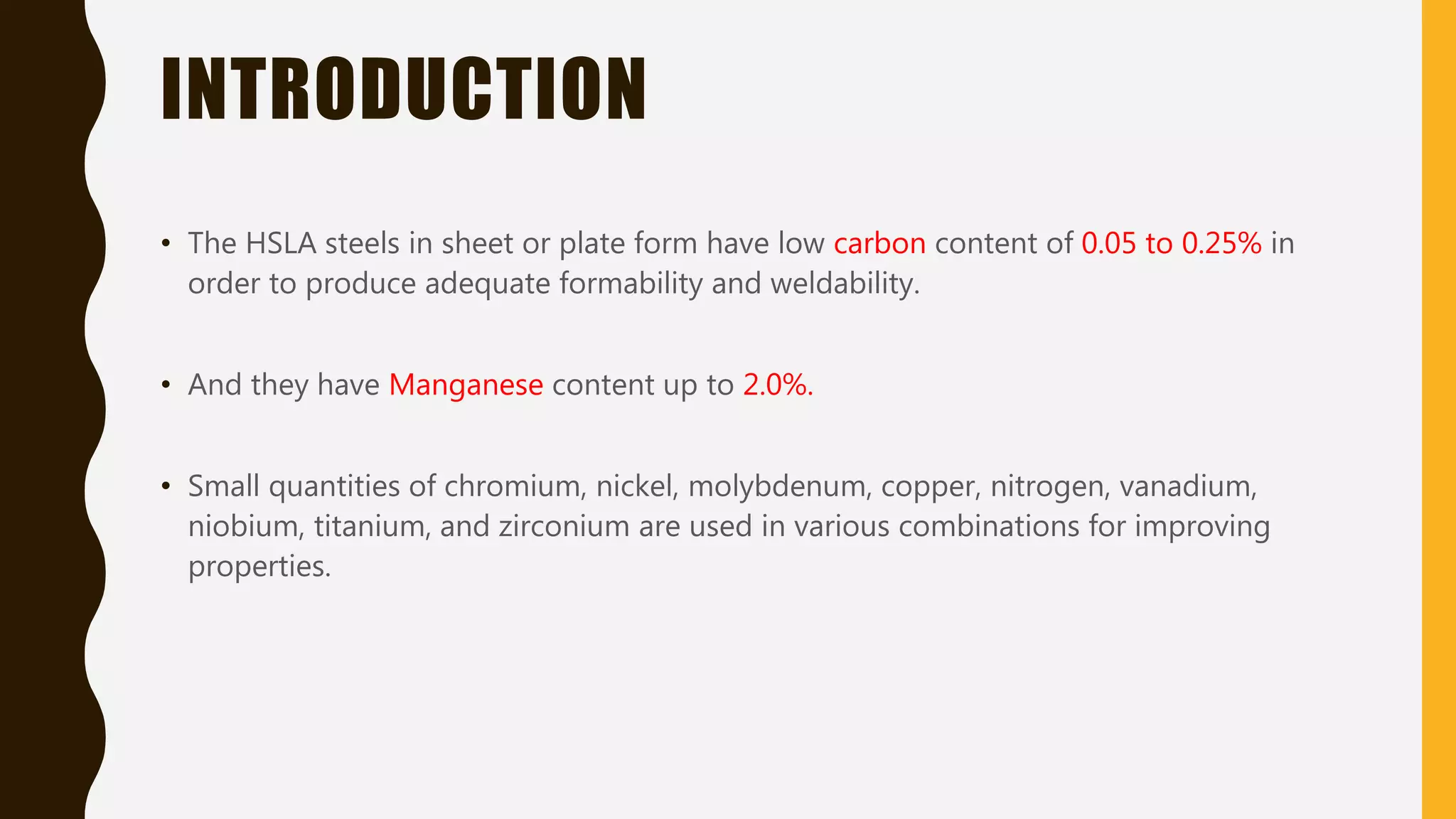 Image showcasing High Strength Low alloy Steel | PPTX
