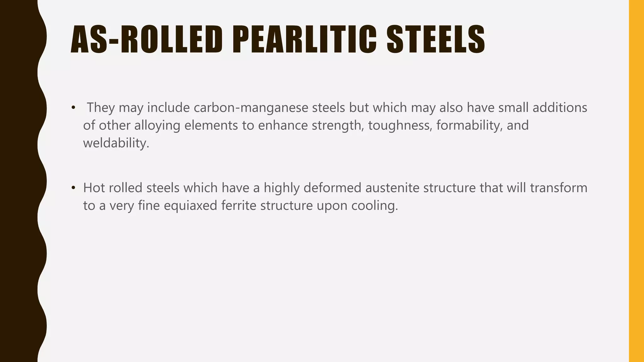 High Strength Low alloy Steel | PPTX