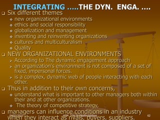 04/02/2023 HSM 2 by Dr Mesfin Addisse 62
INTEGRATING …..THE DYN. ENGA. ….
 Six different themes
 new organizational envi...