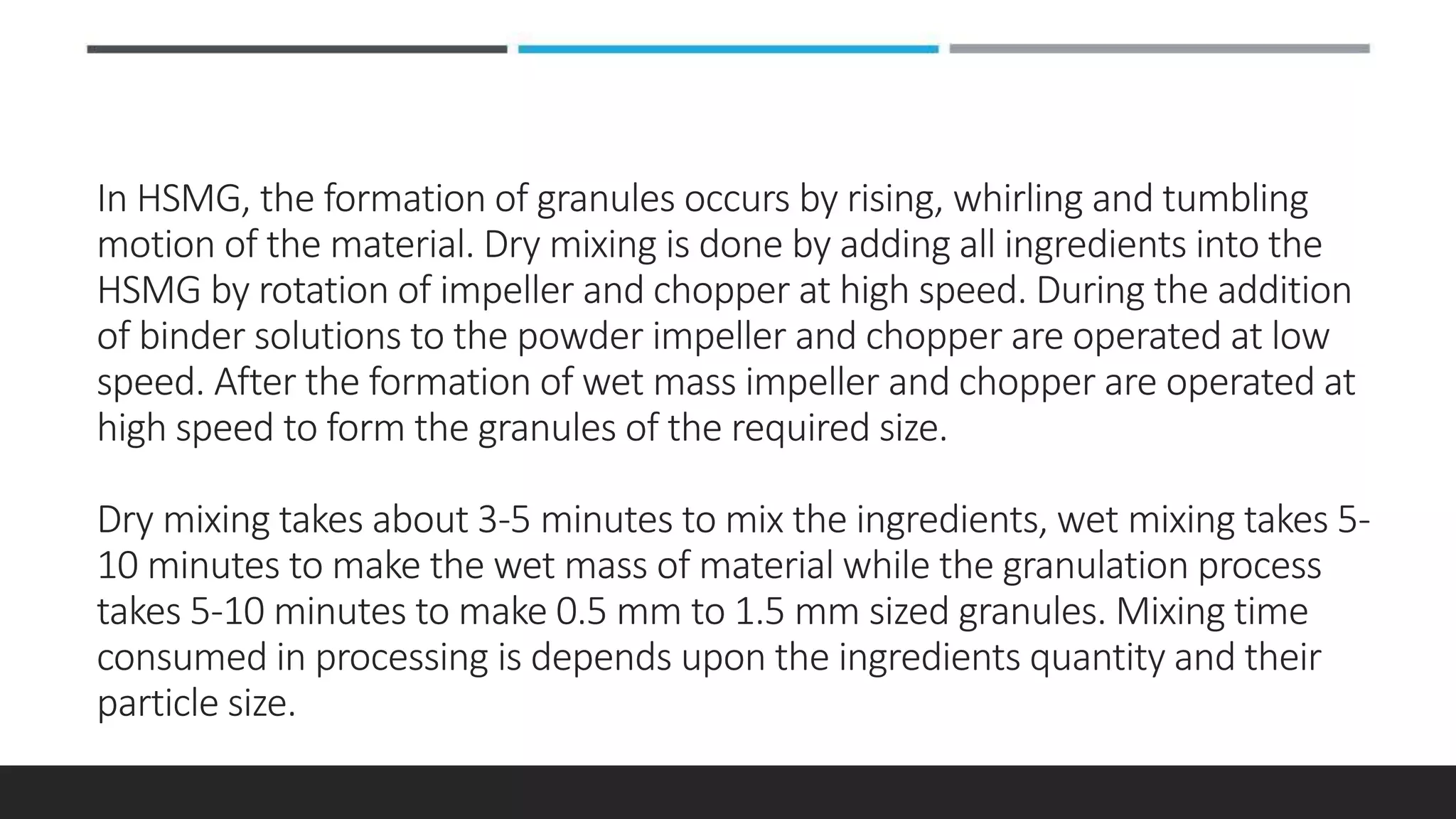 HSMG RMG High Shear Mixer Granulator | PPSX