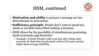 Heuristic-systematic model (HSM) of persuasion | PPTX | Science