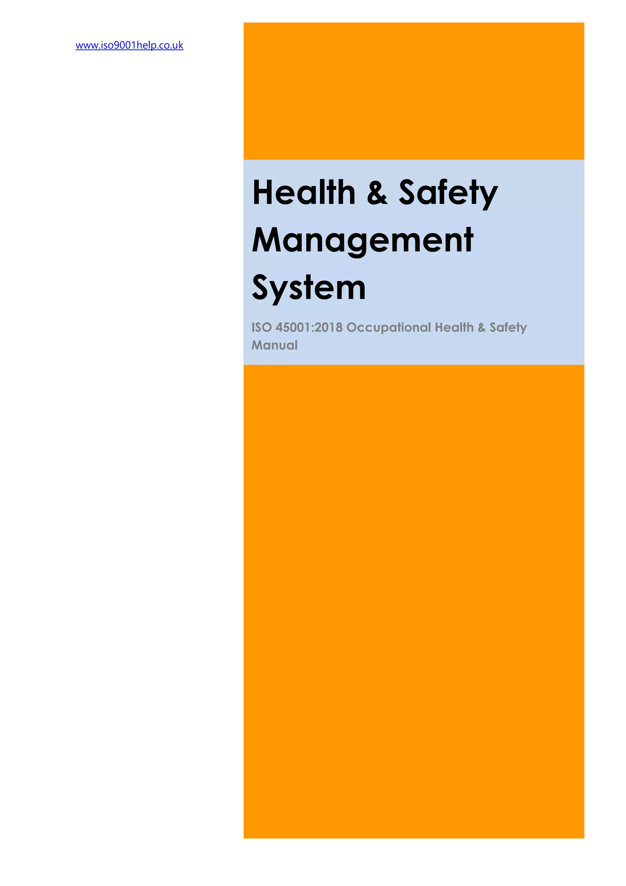 Hsms health & safety manual template PDF Business Business and