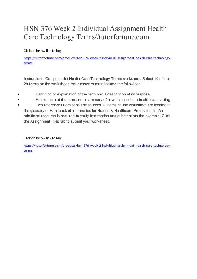 Health Information Technology Terms Assignment Health Information Technology Terms Assignment