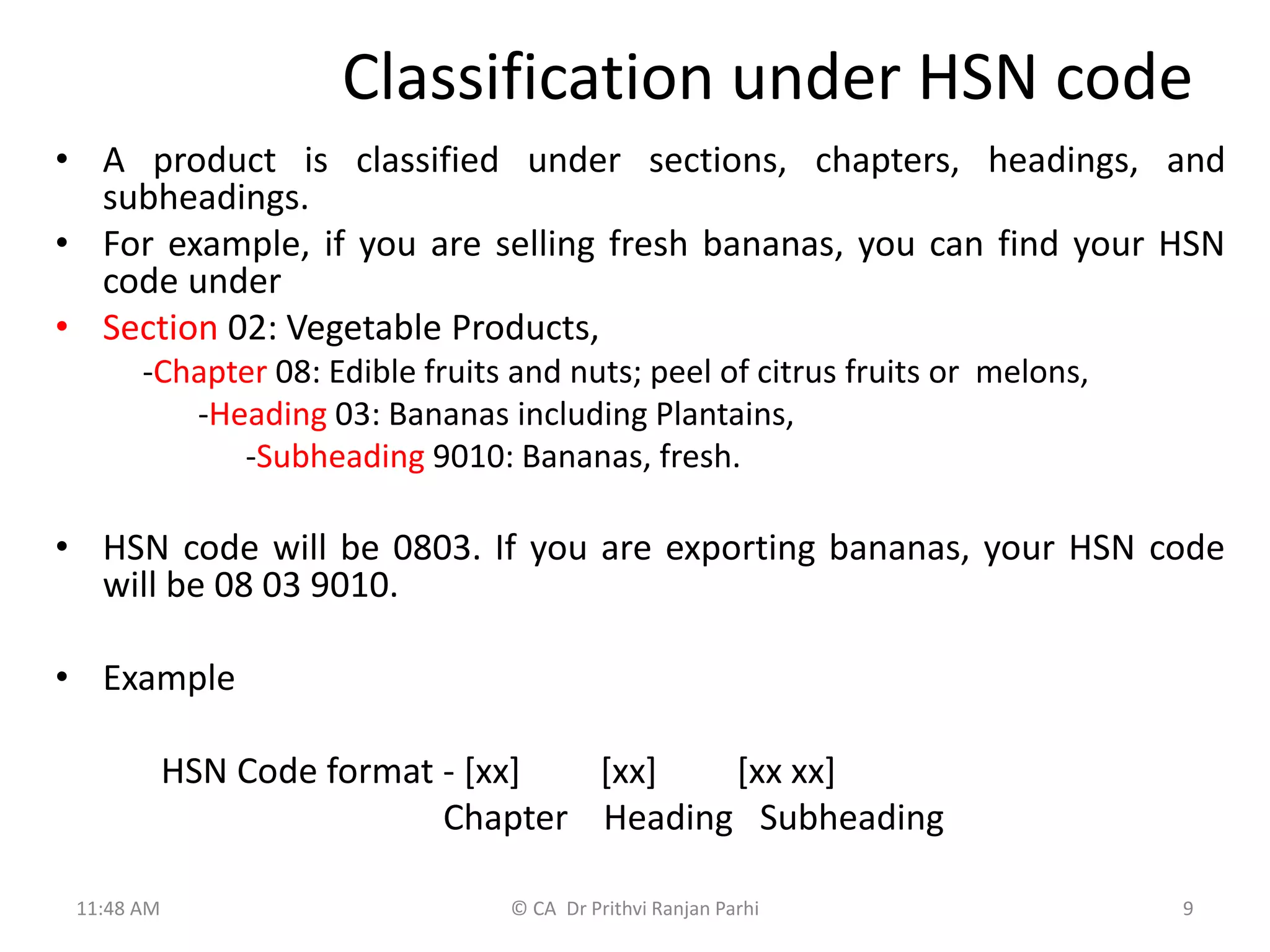 Hsn and sac of gst | PPSX