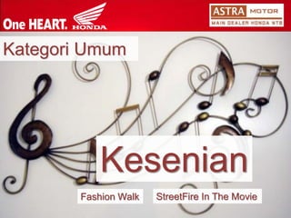 Kategori Umum 
KesenianFashion WalkStreetFire In The Movie  