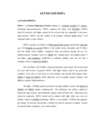 Hspa High Speed Packet Access | DOCX