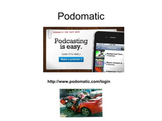 Podomatic http://www.podomatic.com/login 