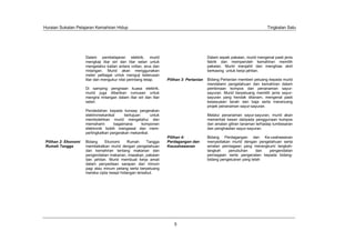 Huraian Sukatan Pelajaran Kemahiran Hidup                                                                                    Tingkatan Satu




                      Dalam pembelajaran elektrik, murid                                    Dalam aspek pakaian, murid mengenal pasti jenis
                      mengkaji litar siri dan litar selari untuk                            fabrik dan memperoleh kemahiran memilih
                      mengetahui kaitan antara voltan, arus dan                             pakaian. Murid menjahit dan menghias skirt
                      rintangan. Murid akan menggunakan                                     berkasing untuk kerja jahitan.
                      meter pelbagai untuk menguji keterusan
                      litar dan mengukur nilai perintang tetap.      Pilihan 3: Pertanian   Bidang Pertanian memberi peluang kepada murid
                                                                                            mendalami pengetahuan dan kemahiran dalam
                      Di samping pengiraan kuasa elektrik,                                  pembinaan kompos dan penanaman sayur-
                      murid juga diberikan rumusan untuk                                    sayuran. Murid berpeluang memilih jenis sayur-
                      mengira rintangan dalam litar siri dan litar                          sayuran yang hendak ditanam, mengenal pasti
                      selari.                                                               kesesuaian tanah dan baja serta merancang
                                                                                            projek penanaman sayur-sayuran.
                      Pendedahan kepada konsep pergerakan
                      elektromekanikal      bertujuan     untuk                             Melalui penanaman sayur-sayuran, murid akan
                      membolehkan murid mengetahui dan                                      memerhati kesan daripada penggunaan kompos
                      memahami        bagaimana       komponen                              dan amalan giliran tanaman terhadap tumbesaran
                      elektronik boleh mengawal dan mem-                                    dan penghasilan sayur-sayuran.
                      pertingkatkan pergerakan mekanikal.
                                                                     Pilihan 4:             Bidang Perdagangan dan Ke-usahawanan
 Pilihan 2: Ekonomi   Bidang     Ekonomi      Rumah     Tangga       Perdagangan dan        menyediakan murid dengan pengetahuan serta
 Rumah Tangga         membekalkan murid dengan pengetahuan           Keusahawanan           amalan perniagaan yang merangkumi langkah-
                      dan kemahiran tentang makanan dan                                     langkah    penubuhan       dan pengendalian
                      pengendalian makanan, masakan, pakaian                                perniagaan serta pengenalan kepada bidang-
                      dan jahitan. Murid membuat kerja amali                                bidang pengeluaran yang telah
                      dalam penyediaan sarapan dan minum
                      pagi atau minum petang serta berpeluang
                      mereka cipta resepi hidangan tersebut.




                                                                         5
 