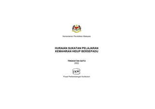 Kementerian Pendidikan Malaysia




HURAIAN SUKATAN PELAJARAN
KEMAHIRAN HIDUP BERSEPADU


         TINGKATAN SATU
              2002




    Pusat Perkembangan Kurikulum
 