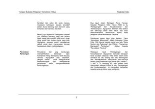 Huraian Sukatan Pelajaran Kemahiran Hidup                                                                    Tingkatan Satu




                    berdikari dan yakin diri serta mampu                  Dua tajuk dalam Bahagian Teras Huraian
                    menjalani kehidupan secara produktif                  Sukatan Pelajaran Edisi Tahun 1992 ia itu
                    dalam dunia teknologi dan ekonomi yang                ‘Perdagangan       dan    Keusahawanan’  dan
                    kompleks dan sentiasa berubah.                        “Kekeluargaan” digugurkan. Elemen reka bentuk
                                                                          dan teknologi diberi lebih fokus dan asas
                                                                          elektromekanikal dimasukkan dalam mata
                    Murid juga digalakkan mengambil inisiatif             pelajaran pilihan Kemahiran Teknikal.
                    dan merebut peluang yang ada secara
                    bijak, kreatif dan inventif. Nilai murni, sikap       Pertukaran nama tajuk juga berlaku. Tajuk
                    yang positif dan budaya kerja yang baik               “Kemahiran Manipulatif” dalam Bahagian Teras
                    diterapkan semasa murid menjalankan                   Edisi 1992 ditukar kepada nama baru iaitu “Reka
                    aktiviti amali demi meneruskan konsep                 Bentuk dan Teknologi” dan Pilihan “Kemahiran
                    kesepaduan dalam mata pelajaran.                      Manipulatif Tambahan”         ditukar kepada
                                                                          “Kemahiran Teknikal”.

 Perubahan          Perubahan     dari    segi    kandungan               Walaupun       tajuk      Perdagangan          dan
 Kandungan          memperlihatkan       beberapa      tajuk              Keusahawanan digugurkan daripada bahagian
                    Kemahiran Hidup Bersepadu telah disusun               teras sukatan pelajaran 1992 tetapi dalam edisi
                    semula, digugurkan atau ditambah,                     semakan ini satu bidang baru iaitu Perniagaan
                    dengan hasrat       untuk mengukuhkan                 dan Keusahawanan merupakan satu-satunya
                    kesinambungan       dan    mengelakkan                bidang yang merentasi tiga pilihan iaitu Pilihan 1,
                    pertindihan   serta     mengemaskinikan               2 dan 3. Di samping itu, satu pilihan baru
                    kandungannya.                                         diwujudkan sebagai Pilihan 4 iaitu Perdagangan
                                                                          dan Keusahawanan.. Ia merupakan tambahan
                                                                          kepada senarai pilihan yang sedia ada.




                                                                      2
 