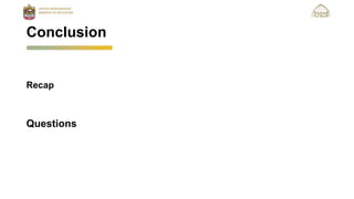 Conclusion
Questions
Recap
 