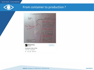 VSHN AG I Neugasse 10 I 8005 Zürich I T 044 545 53 00 www.vshn.ch
From container to production ?
 