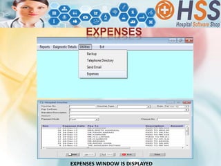 EXPENSES
EXPENSES WINDOW IS DISPLAYED
 