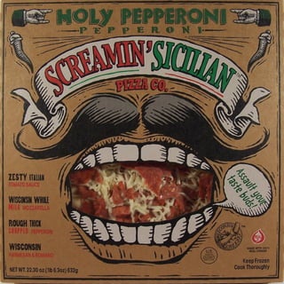 Palermo's Screaming Sicilian Pizza Box art.