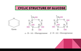 CYCLIC STRUCTURE OF GLUCOSE
 