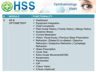 HospitalSoftwareShop Ophthalmology EMR Eye Hospital Software | PPTX