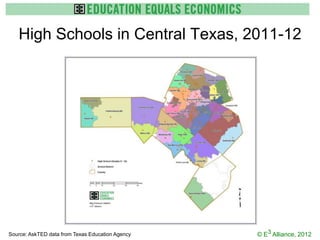 High Schools in Central Texas, 2011-12




Source: AskTED data from Texas Education Agency   © E3 Alliance, 2012
 