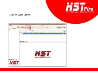 Click on Work Offline.
 