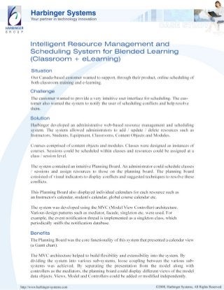 Intelligent resource management and scheduling system for blended learning 