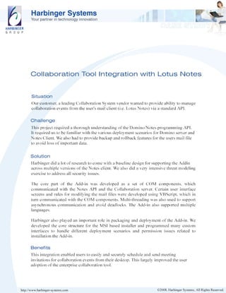 Collaboration tool integration with Lotus Notes 