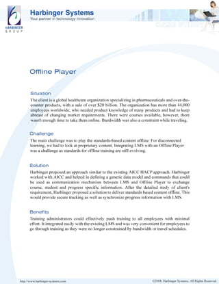 Offline player for pharmaceutical product training
