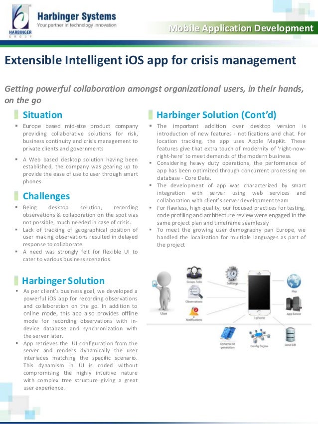 Extensible Intelligent iOS app for crisis management