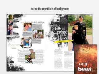 Notice the repetition of background

 