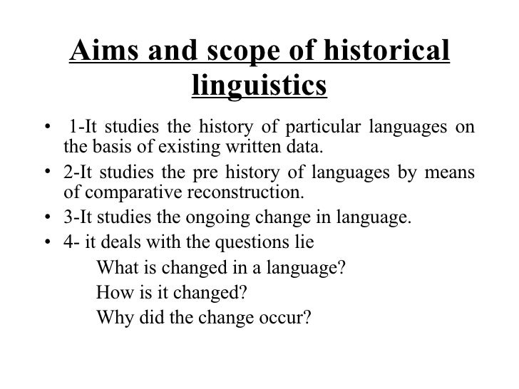 Hstorical Linguistics
