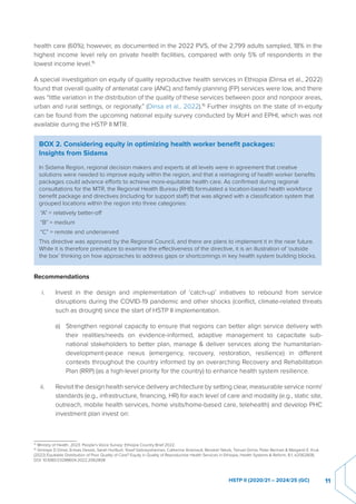 Health Sector Development The Ethiopian health sector has developed and implemented successive ...