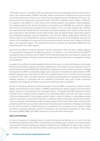 Health Sector Development The Ethiopian health sector has developed and implemented successive ...