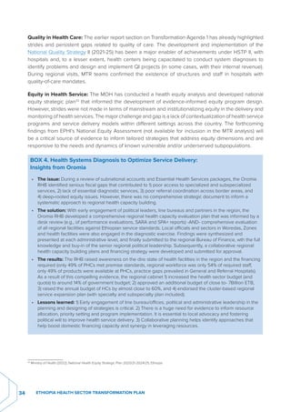 Health Sector Development The Ethiopian health sector has developed and implemented successive ...