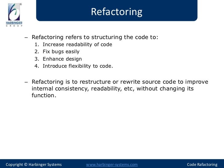 Code Refactoring